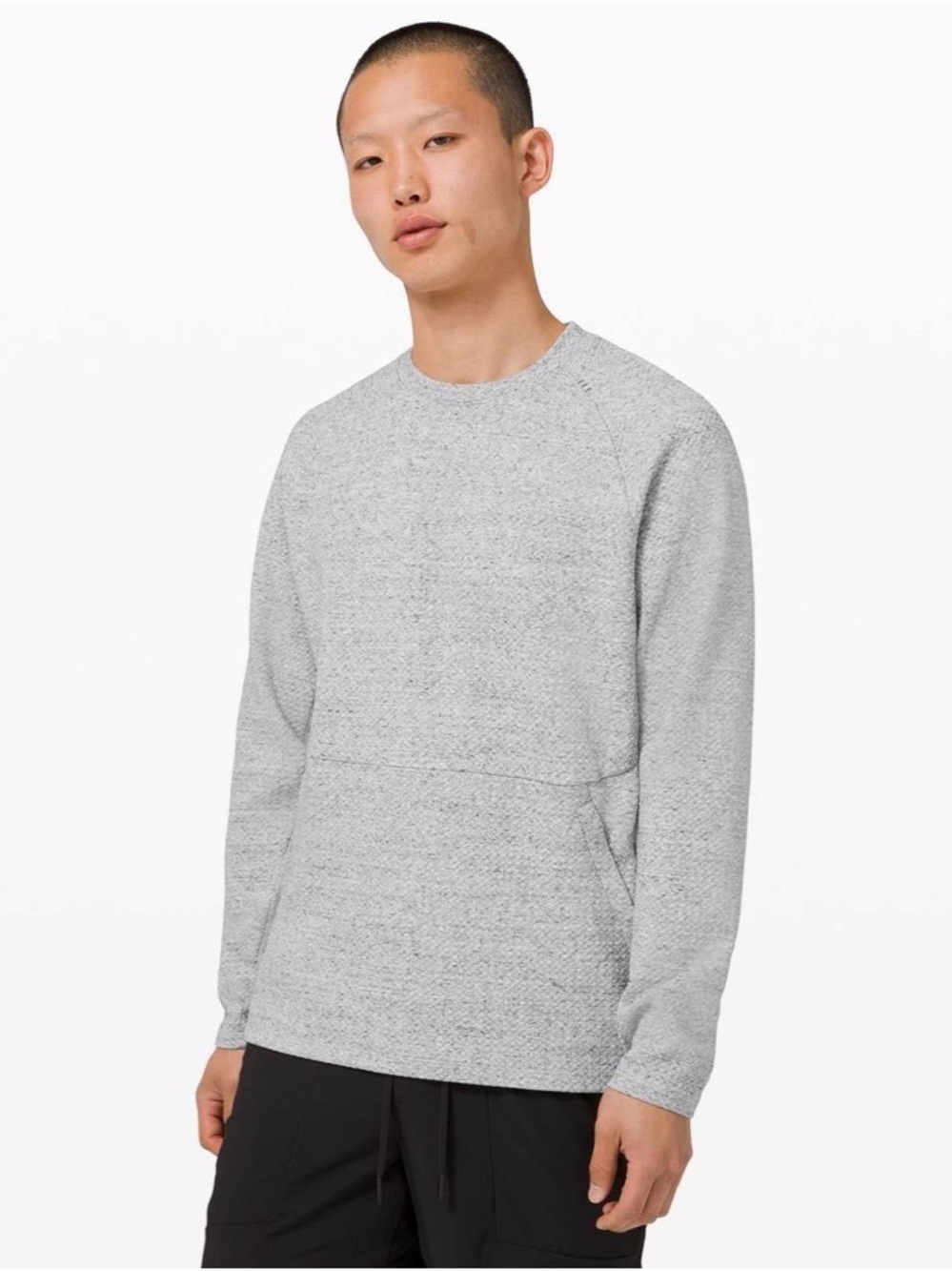 Lululemon At Ease Crew
Heathered Melody Light Grey / Black